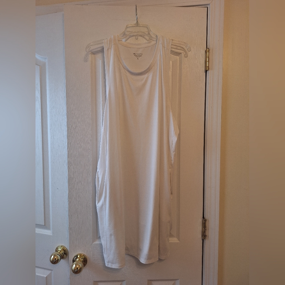 Athleta White Sleeveless Mini Dress